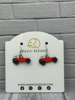 Red Jeep Earrings