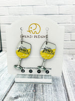 I Make Pour Decisions Wine Glass Earrings (2")