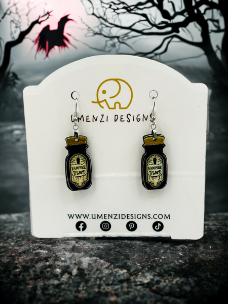 Vampire Blood Potion Bottle Earrings
