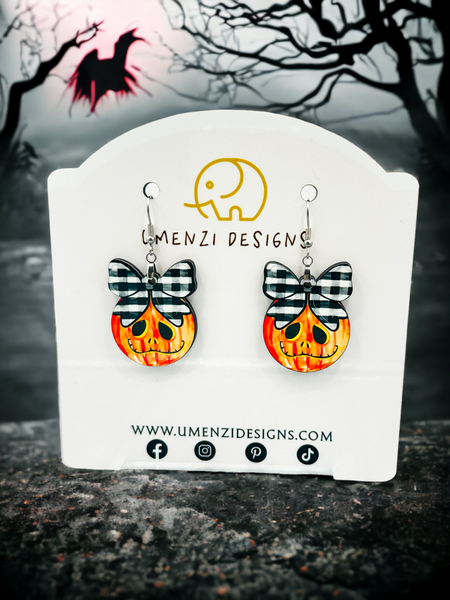 Jackie Lantern With Bow Earrings