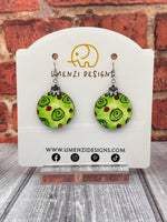 Green Swirl Ornament Earrings