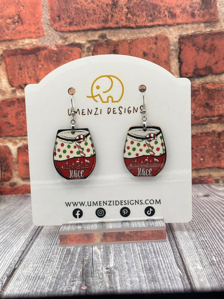 Jingle Juice Wine Earrings