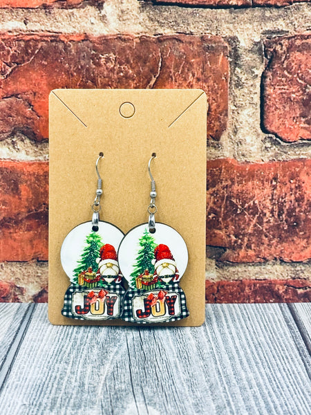 Santa Gnome Snowglobe Earrings