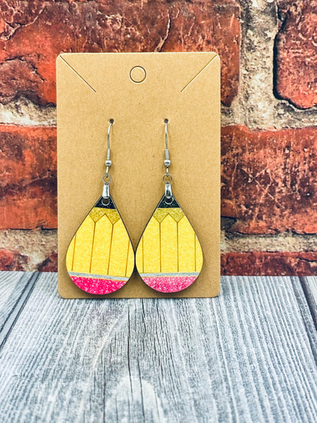 Pencil Teardrop Earrings