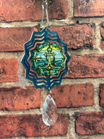 Stained Glass Anchor 3" Wind Spinner