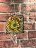 Sunflower Mandala 3" Square Wind Spinner