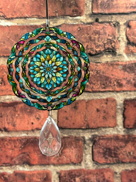 Blue Mandala 3" Wind Spinner