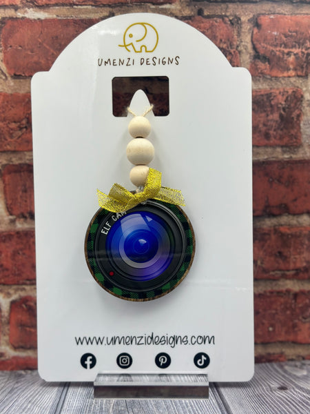 Green Elf Cam Round Ornament