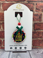 This House is Under Elf Surveillance Round Ornament