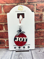 Red Joy Round Ornament