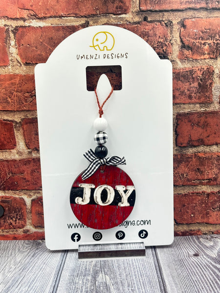 Red Joy Round Ornament
