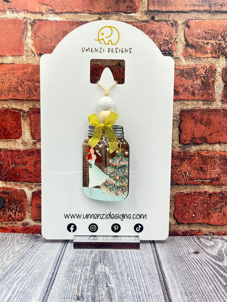 Nutcracker Dancer Mason Jar Ornament