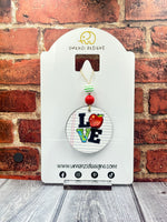 Teacher Love Round Ornament