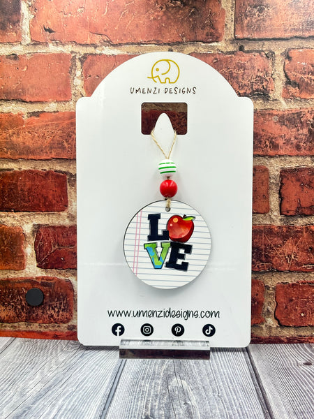 Teacher Love Round Ornament