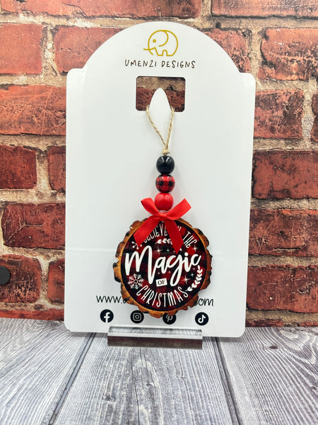Merry Christmas Woodslice Ornament
