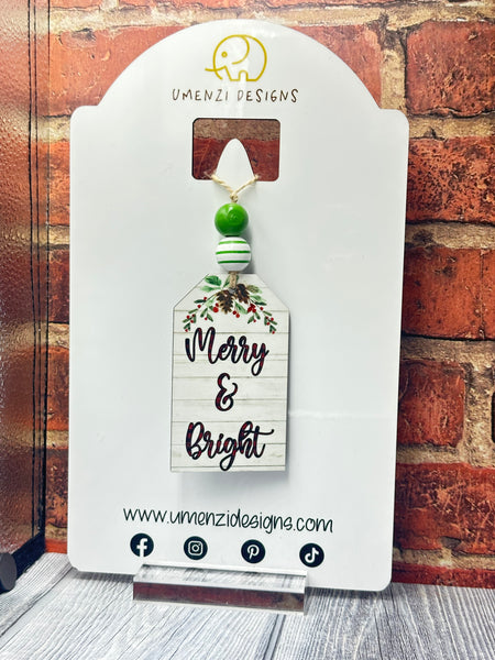 Merry and Bright Tag Ornament