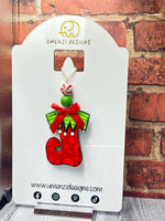 Red and Green Stocking Ornament