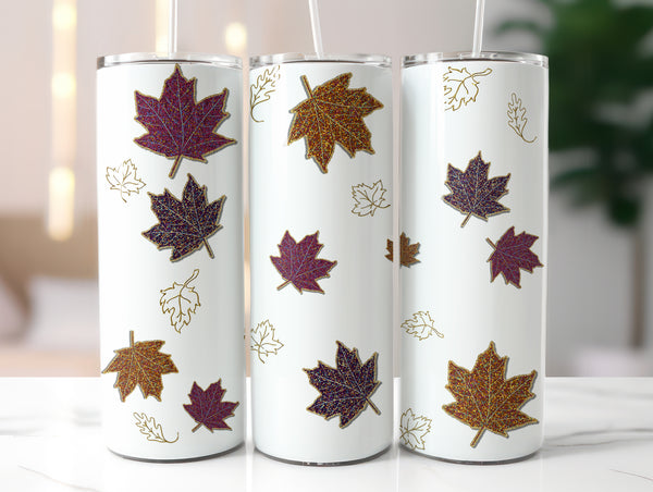 Fall Leaves White