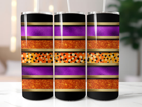 Halloween Striped Tumbler