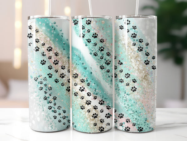 Milkyway Mint Green Paw Prints