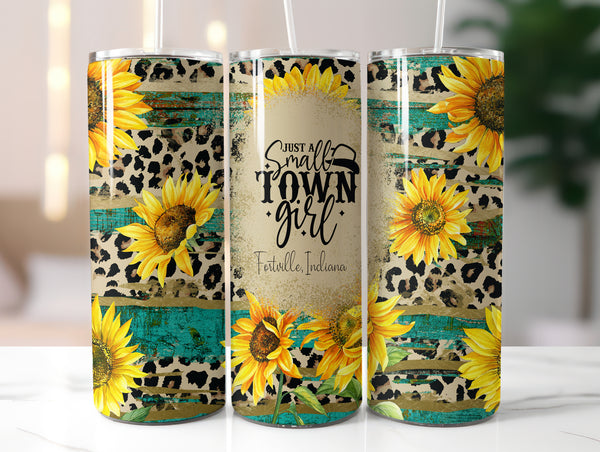 Turquoise Leopard Sunflower Small Town Girl