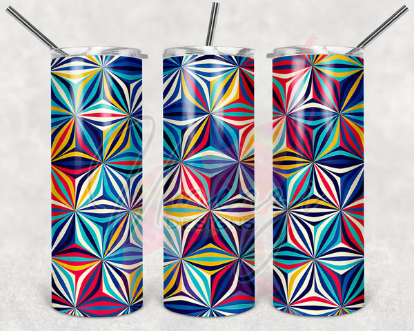 Bright Pinwheel Abstract Tumbler