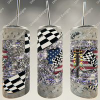 Glitter Checkered Flag Racing