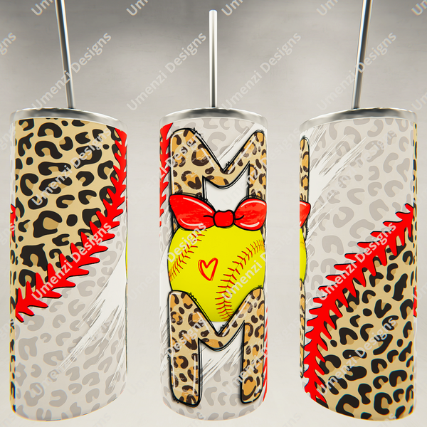 Mom Leopard Softball