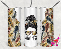 Hot Mess Messy Bun Feather