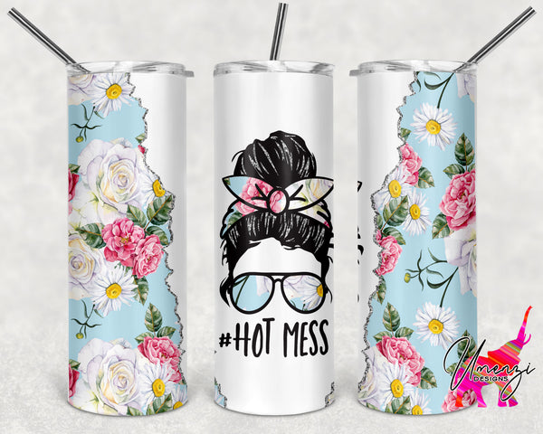 Hot Mess Blue Floral Roses