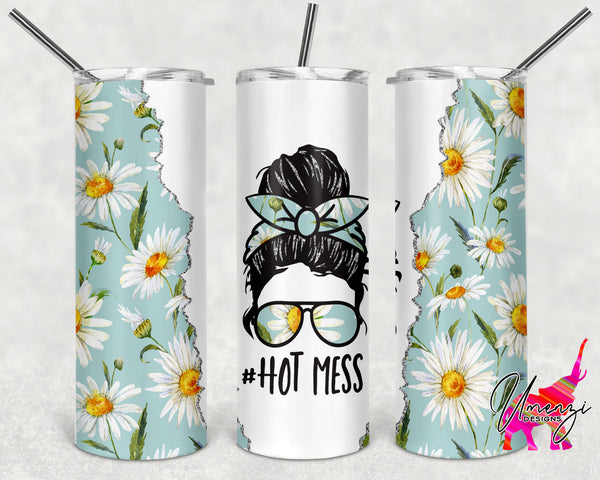 Hot Mess Blue Floral Daisies