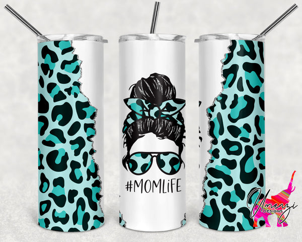 #MomLife Teal Leopard