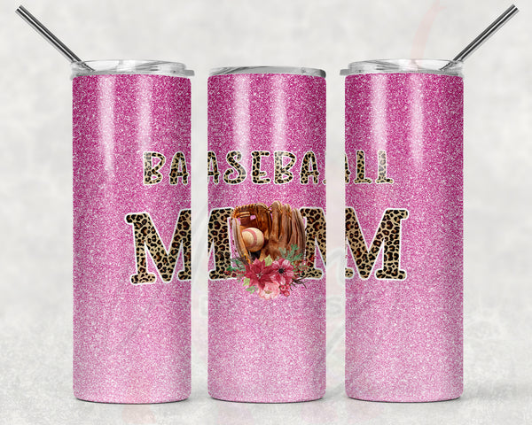 Baseball Mom Pink Glitter