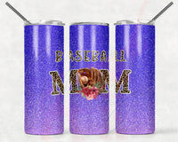 Baseball Mom Purple Glitter