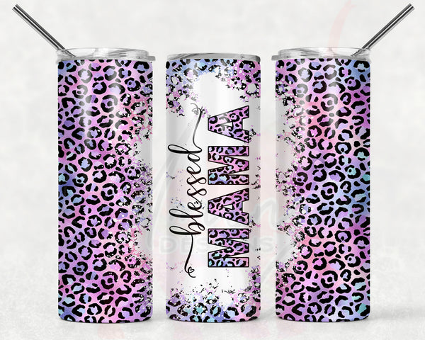 Purple Leopard Blessed Mama