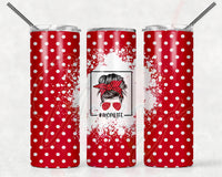 Baseball Mom Red Polka Dot