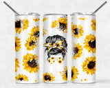 #Momlife White Sunflower Customizable