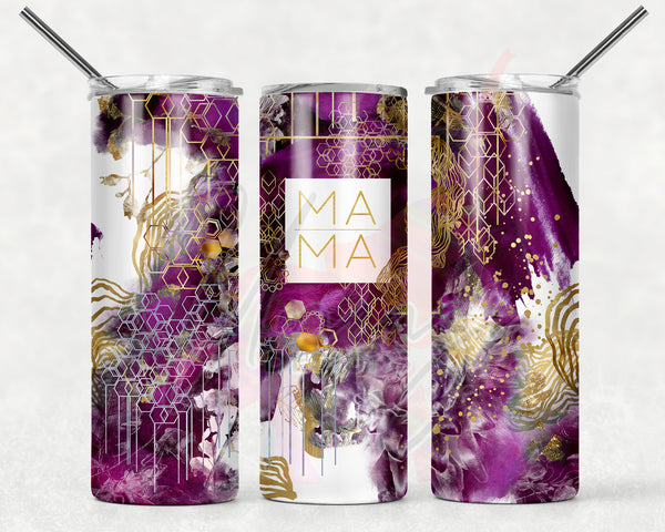 Purple and Gold Floral Mama