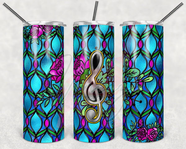 Music Note Stained Glass