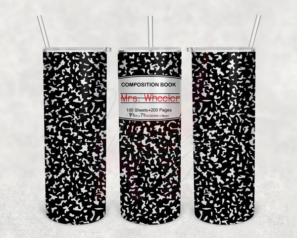 Composition Notebook Tumbler