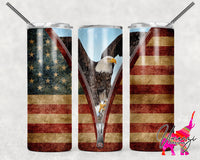 Eagle Zipper Flag Tumbler