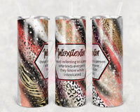 Sassy Intoxitextor Leopard Swirl Tumbler