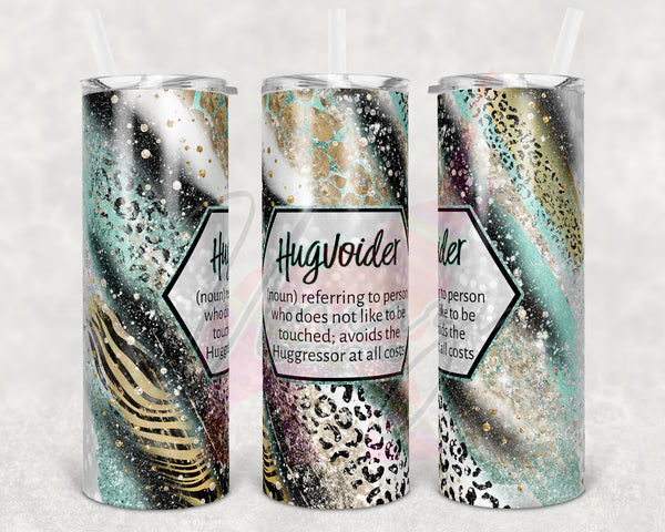 Sassy Hugvoider Mint Leopard Swirl Tumbler