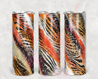 Orange Zebra Tiger Stripe Swirl