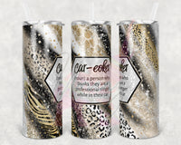 Sassy Careoker Leopard Swirl Tumbler