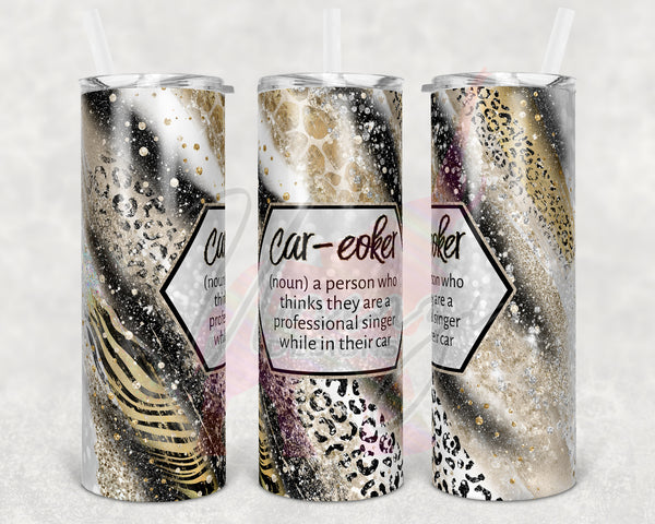 Sassy Careoker Leopard Swirl Tumbler